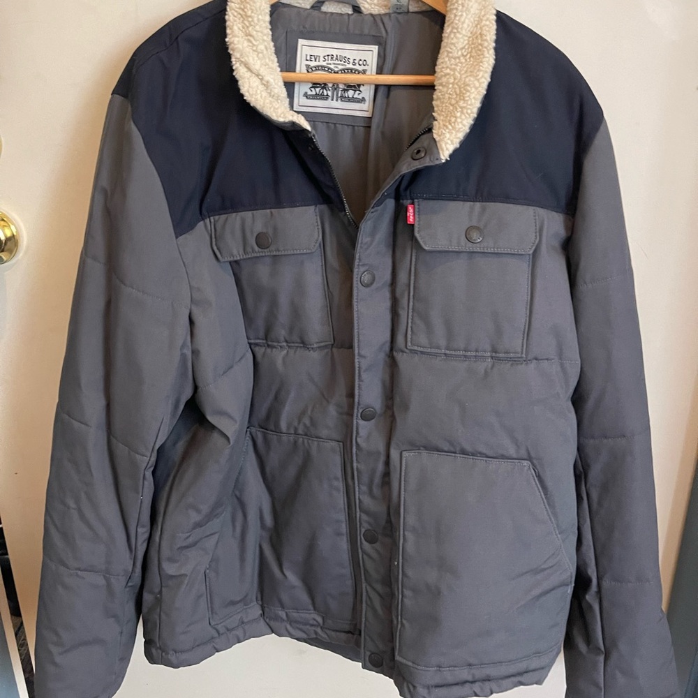 Levi's Two-Tone Gray Puffer Jacket